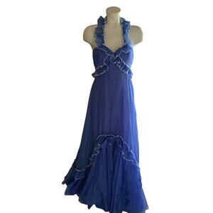 Vintage Mike Benet Formal Sleeveless Blue 12